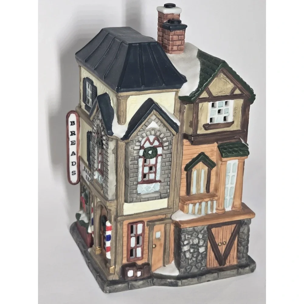 Mercuries 1994 Christmas Village Breads Bakery Light-Ready Vintage Holiday Build